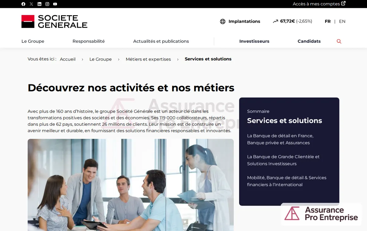 Capture : Services et solutions - Société Générale